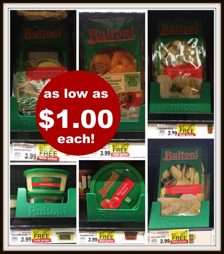 Buitoni Refrigerated Pasta & Sauces as low as 1.00 each at Kroger