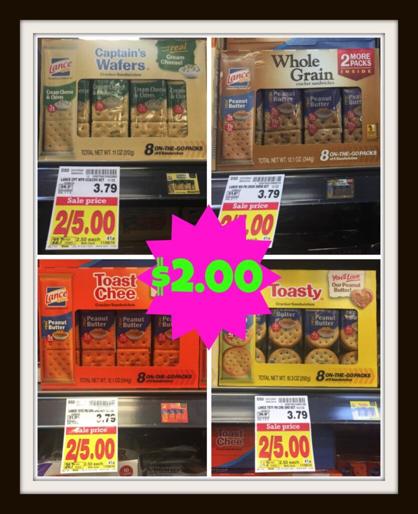 Lance Cracker Sandwiches Coupon + Kroger Sale Price = Good Deal ...