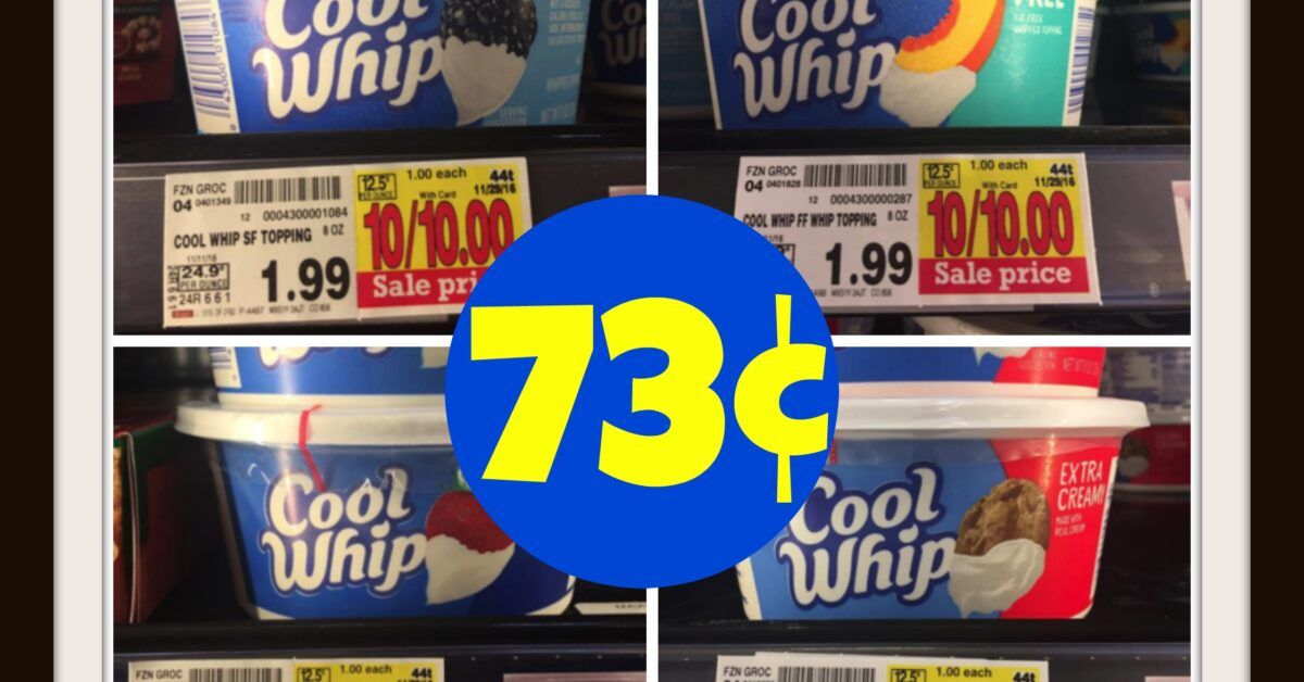 NEW Cool Whip Coupon + Kroger Sale = ONLY $0.73 each! - Kroger Krazy