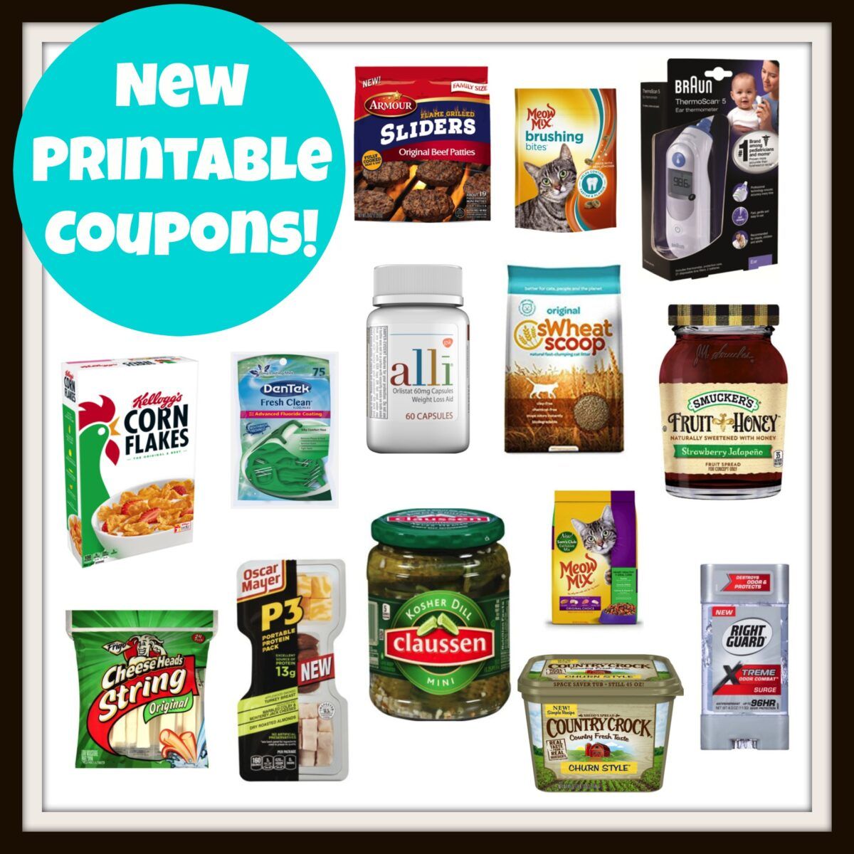 New Printable Coupons! Armour, Meow Mix, Country Crock, Kellogg's ...