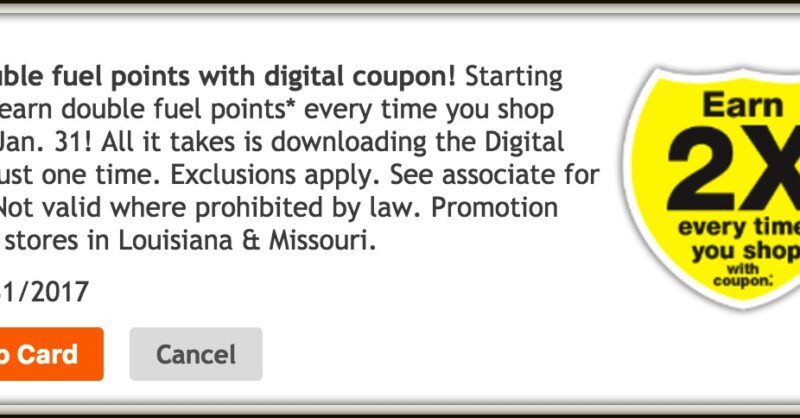 2x Kroger Fuel Points | Must Download Coupon - Kroger Krazy