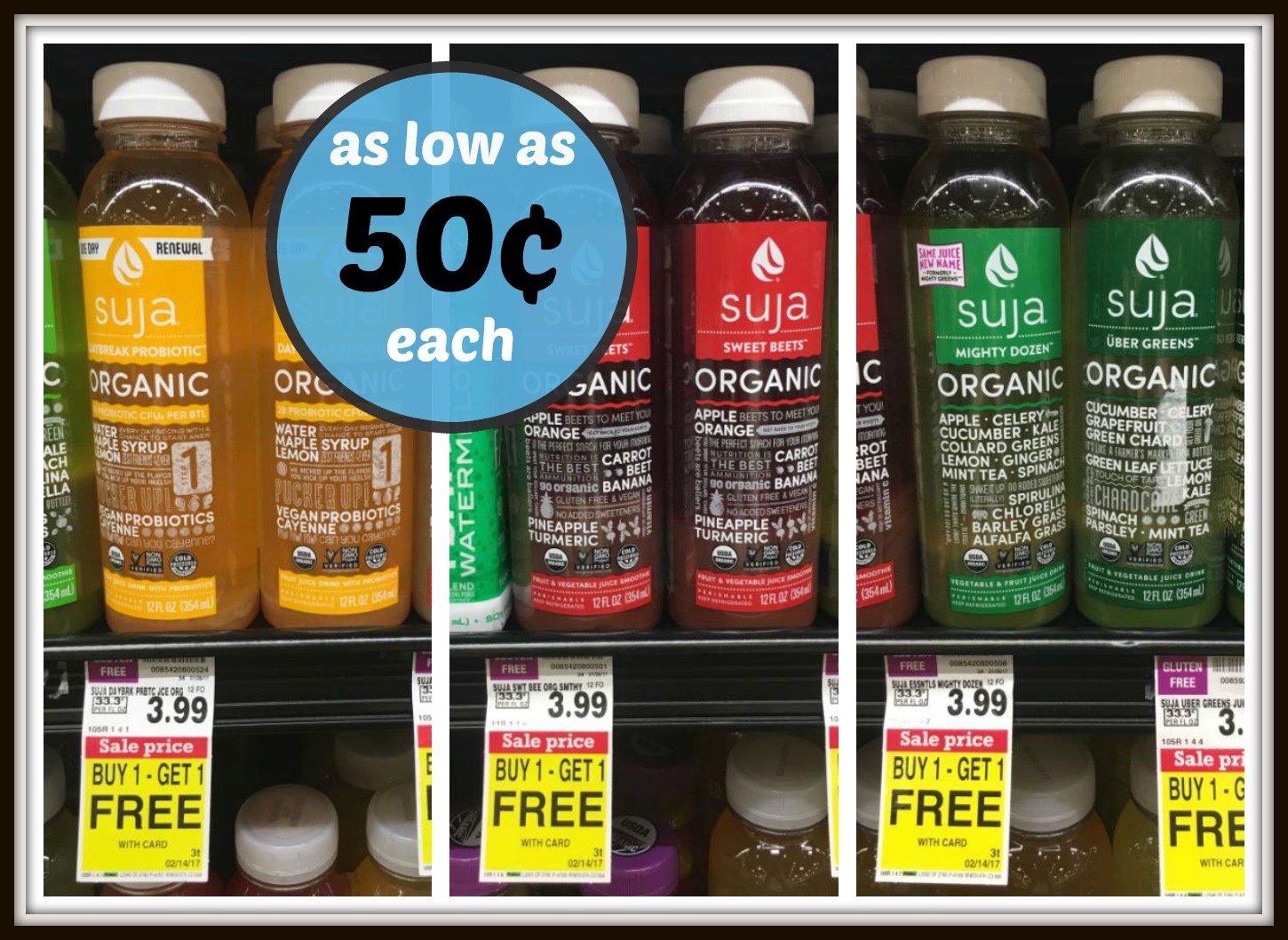 Suja Organic Juice as low as $0.50 at Kroger (Reg $3.99)!! | Kroger Krazy