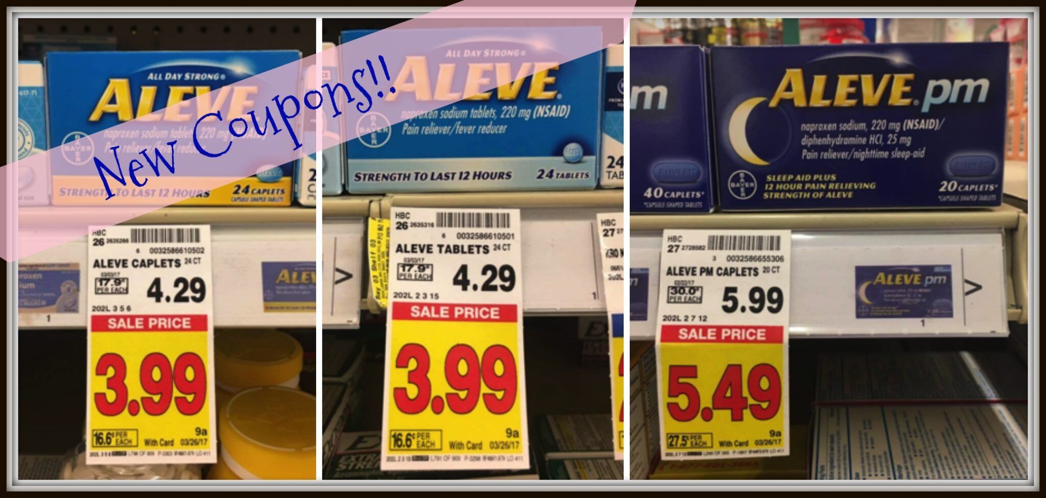 NEW Aleve Coupons + Kroger Deal Scenarios! - Kroger Krazy
