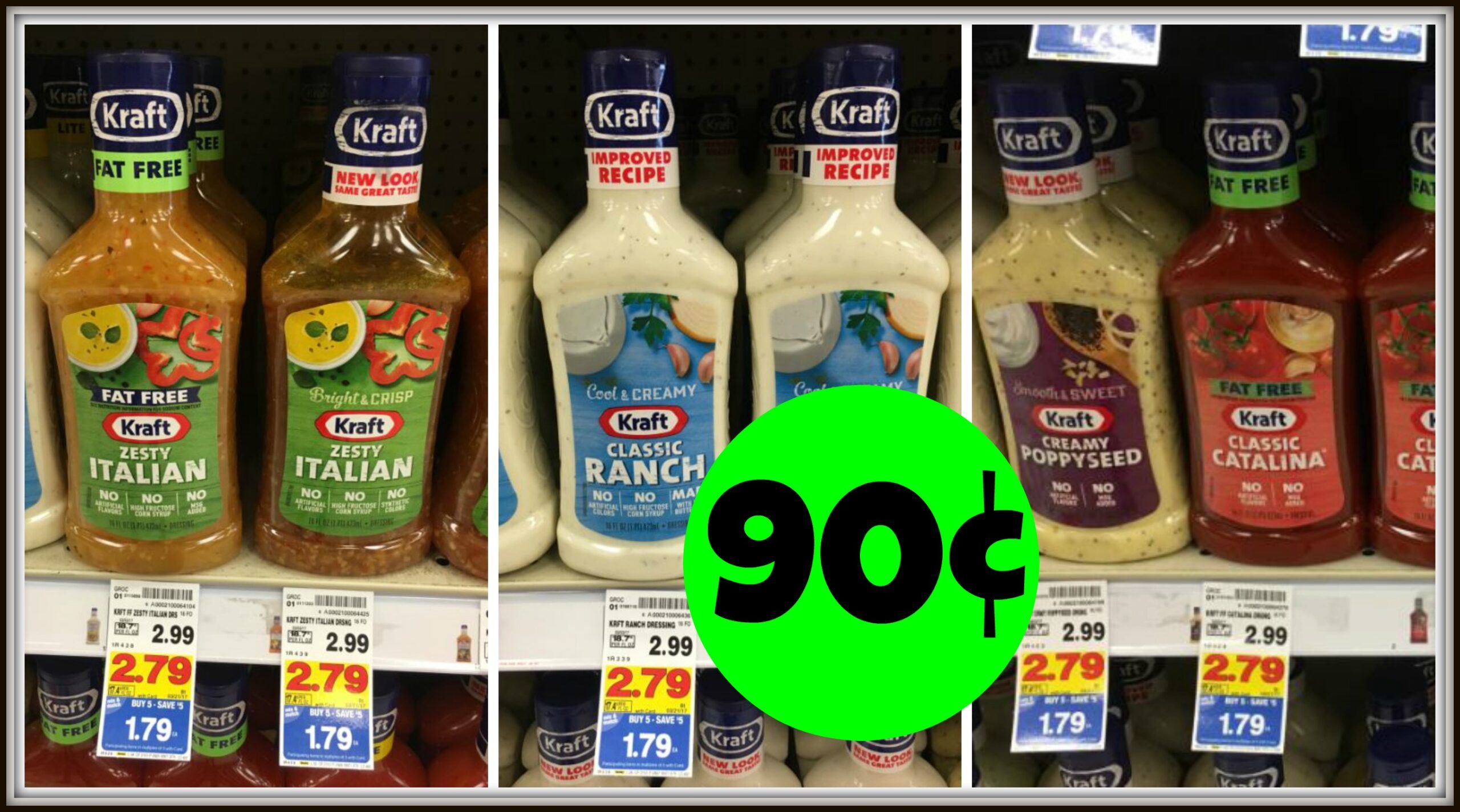 Kraft Salad Dressing ONLY 0.90 with Kroger Mega Event!! Kroger Krazy