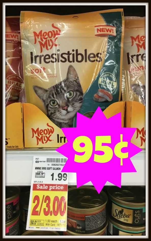 NEW Meow Mix Coupon = Irresistibles Treats as low as $0.70 at Kroger ...