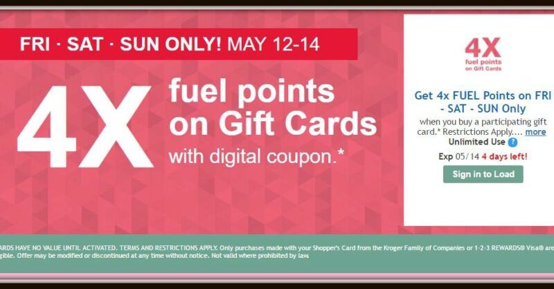 4X Fuel Points at Kroger (Must Download Coupon) - Kroger Krazy