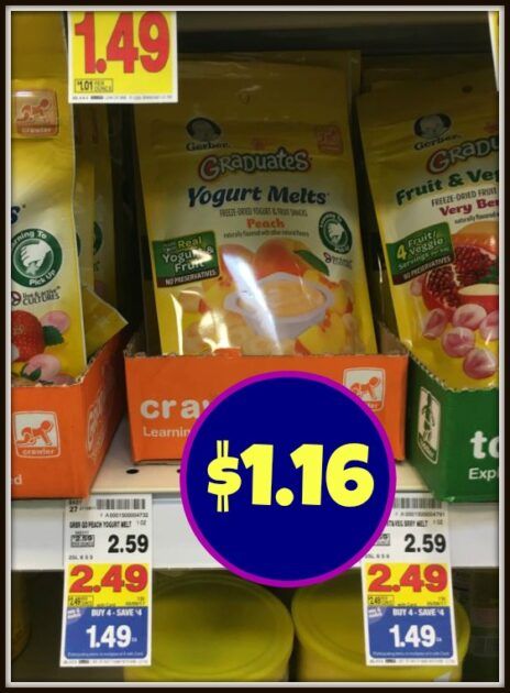 NEW Gerber Graduates Coupon | Yogurt Melts for $1.16 with Kroger Mega ...