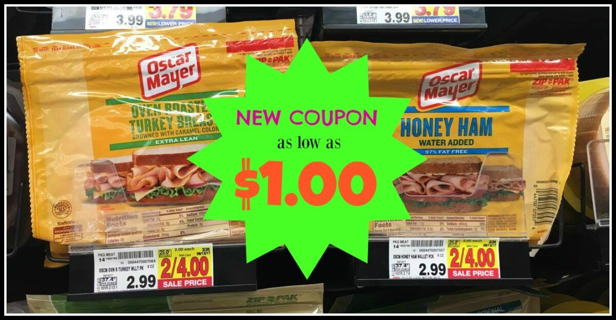 NEW Oscar Mayer Coupon | Zip-Pack Lunchmeat as low as $1.00 at Kroger ...