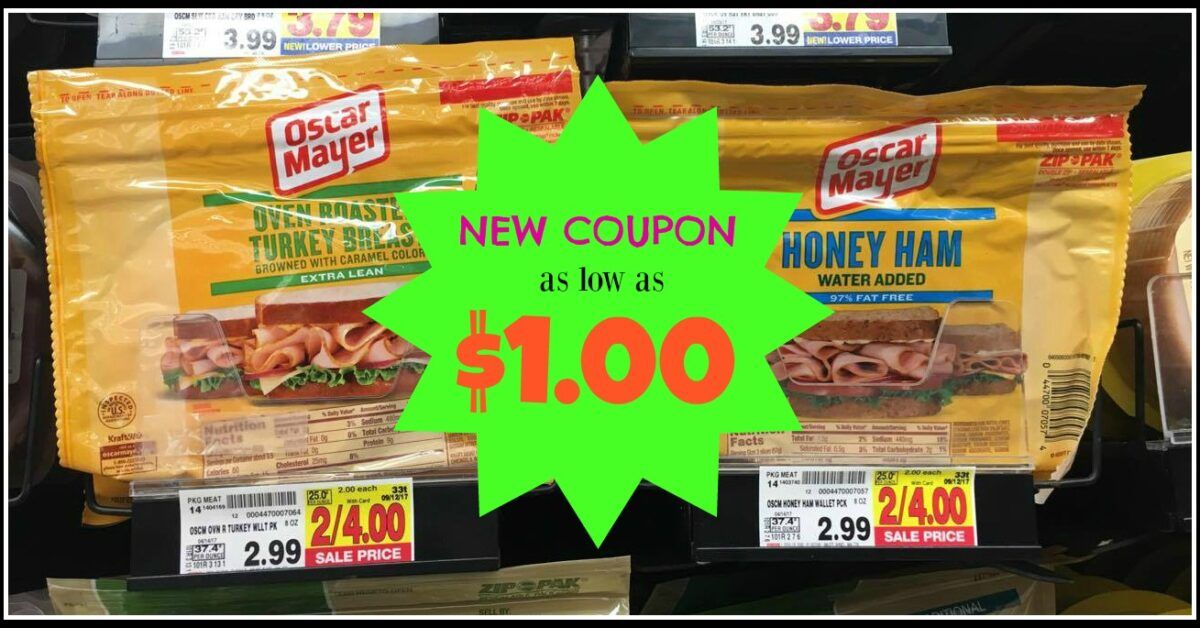 NEW Oscar Mayer Coupon | Zip-Pack Lunchmeat as low as $1.00 at Kroger ...