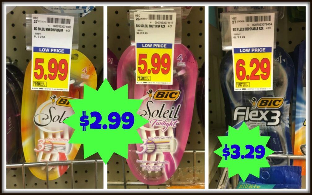 BiC Soleil and Flex3 Razors as low as $2.99 at Kroger!! - Kroger Krazy