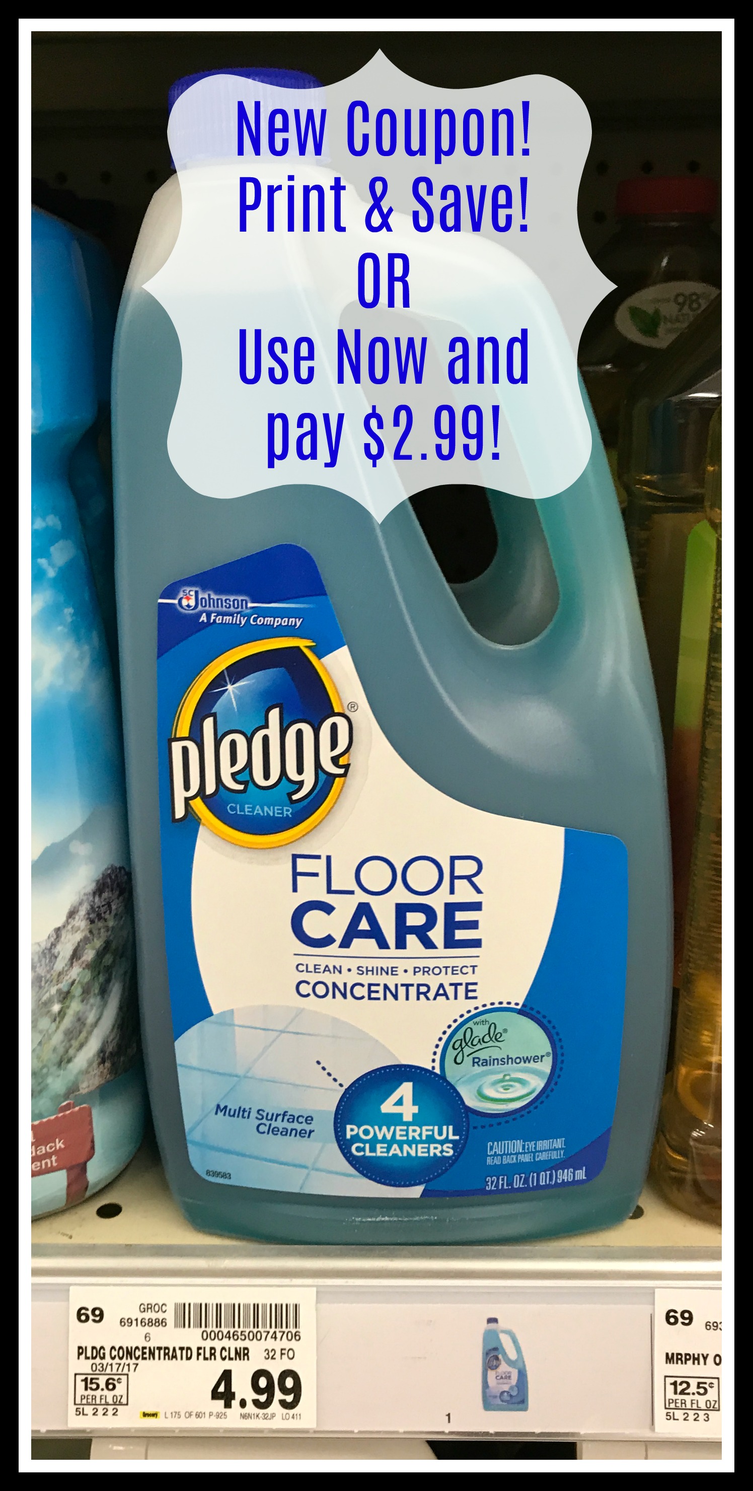 Print Save Pledge Floor Care Coupon For Kroger Sale Use Now
