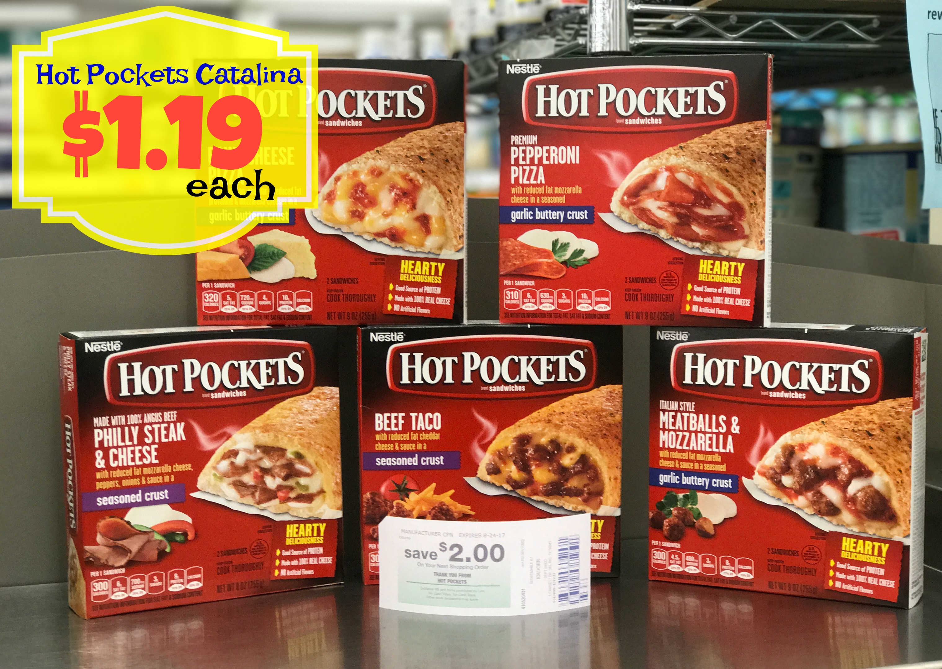 Hot Pocket Catlaina 2 Pack Sandwiches ONLY $1.19 at Kroger (Reg $2.19)! 