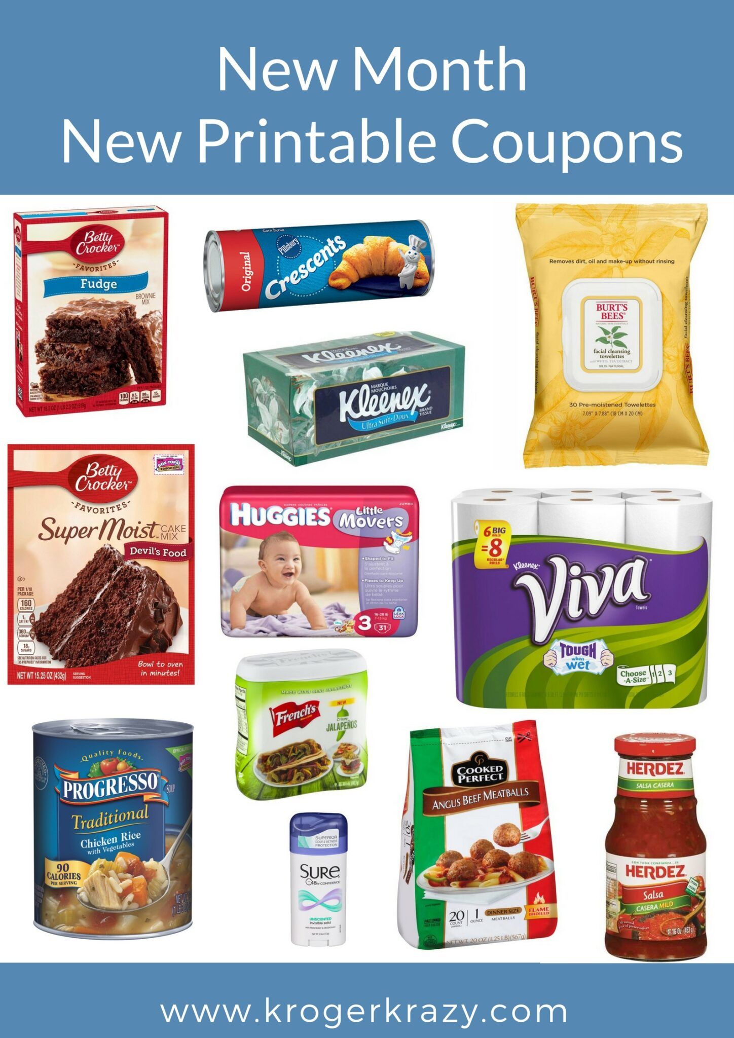 New Month, New Printable Coupons! Betty Crocker Brownie Mix, Huggies ...