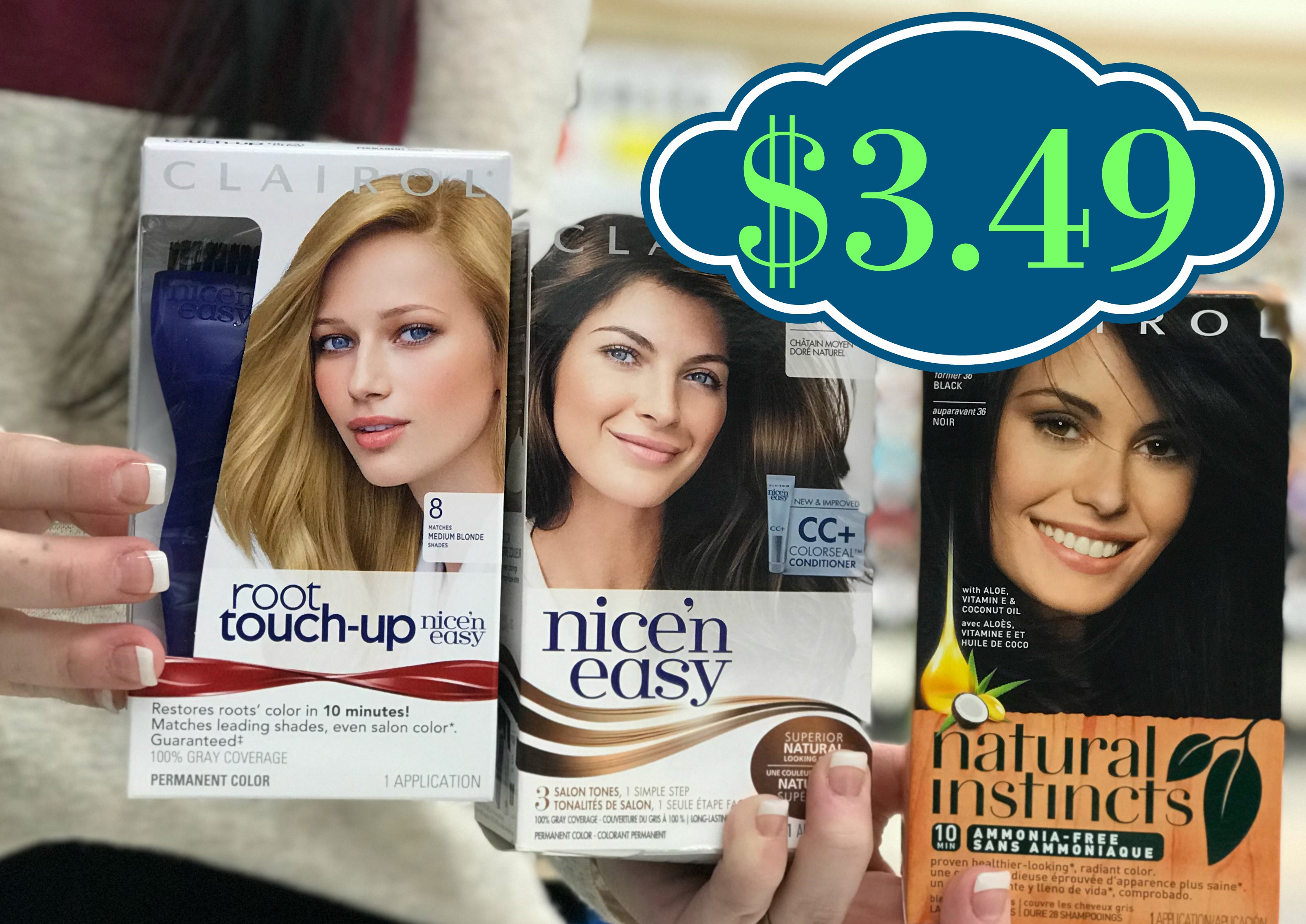 Clairol Nice N Easy Root Touch Up And Natural Instincts Hair