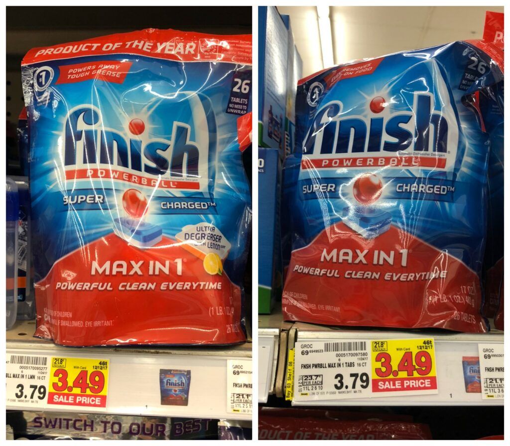 Finish Powerball Max in 1 Detergent Packs JUST 2.49 at Kroger