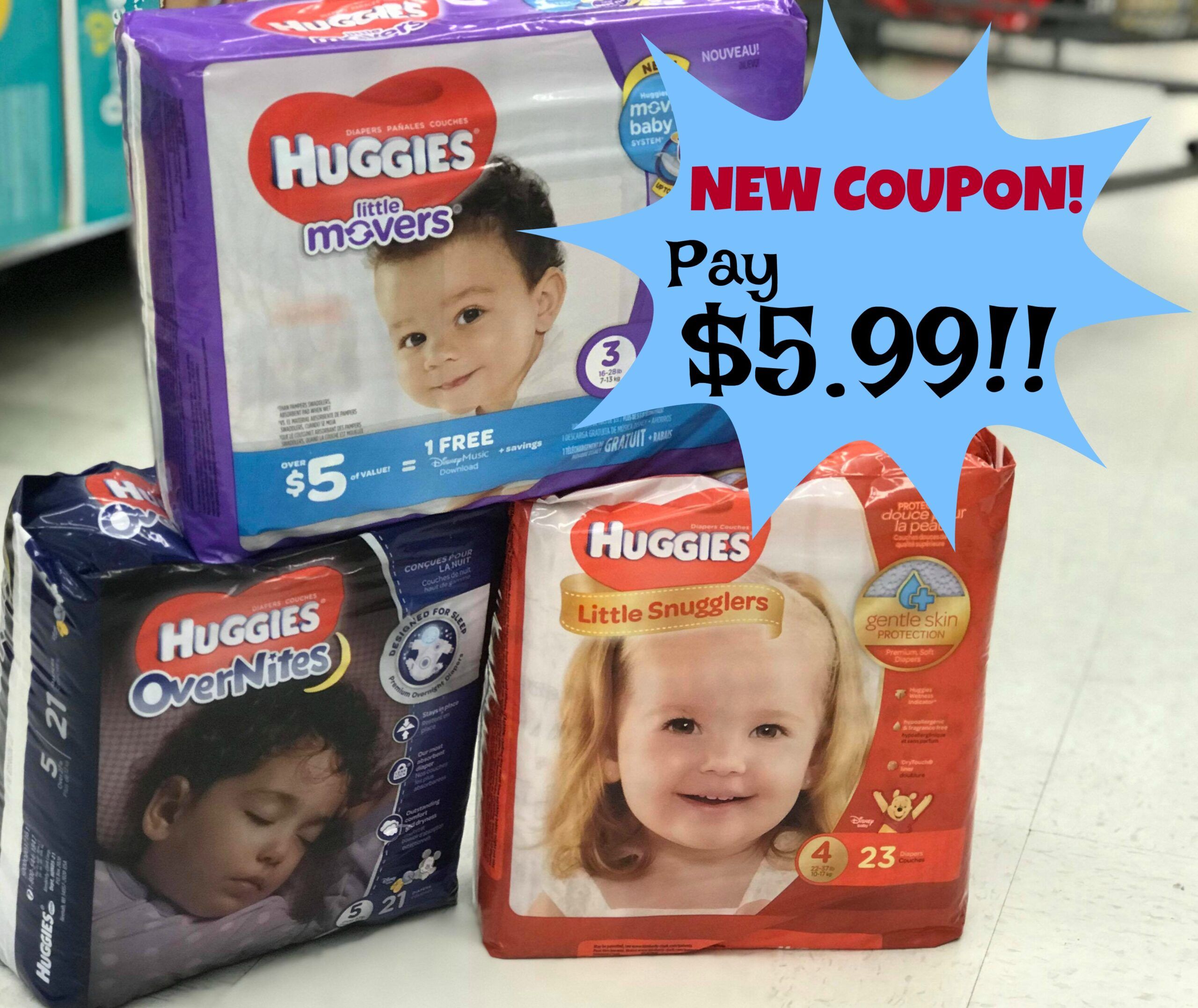 NEW Huggies Coupon | Diapers as low as $5.99 with Kroger Mega Event ...