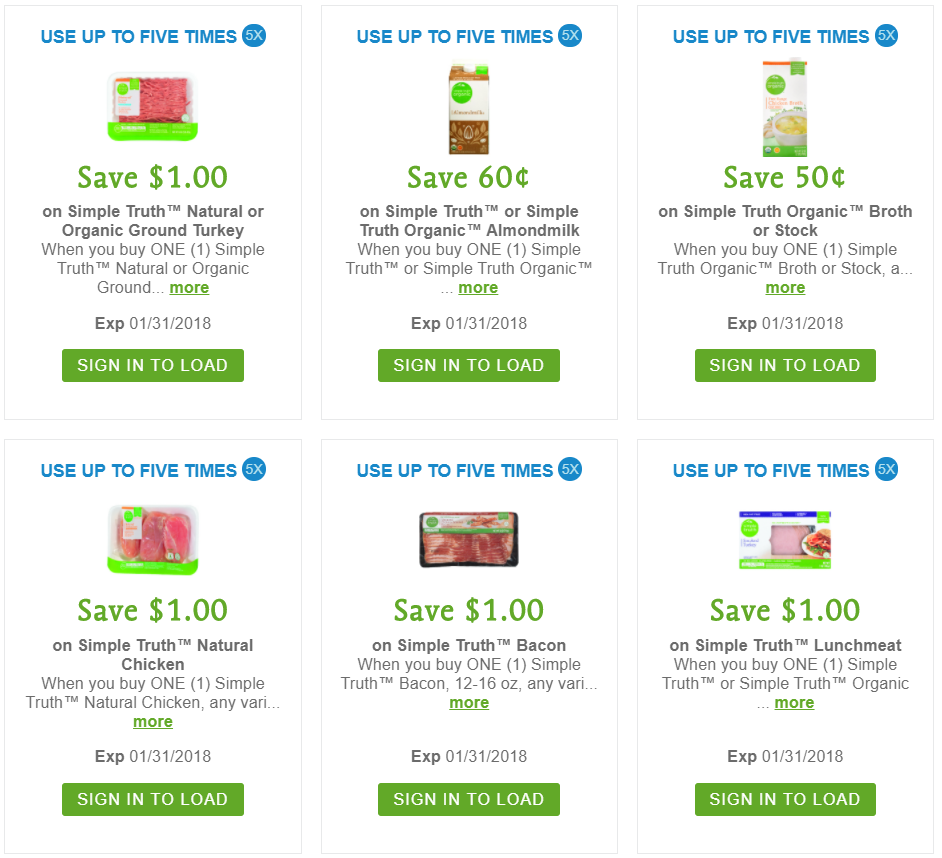 NEW Simple Truth 5x Kroger Digital Coupons (Round 3 of these awesome