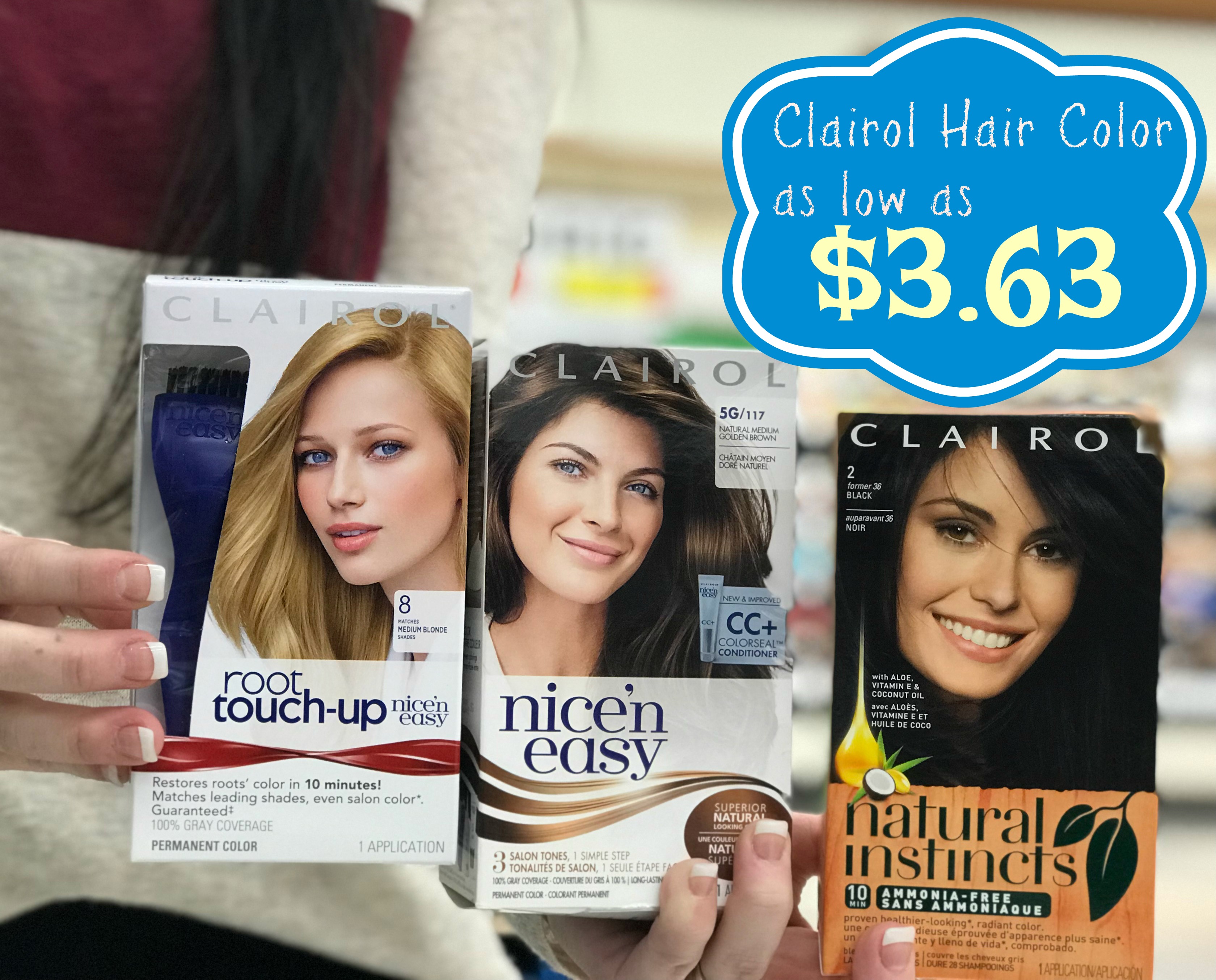 Clairol Nice'n Easy, Root Touch-Up and Natural Instincts Hair Colors a...
