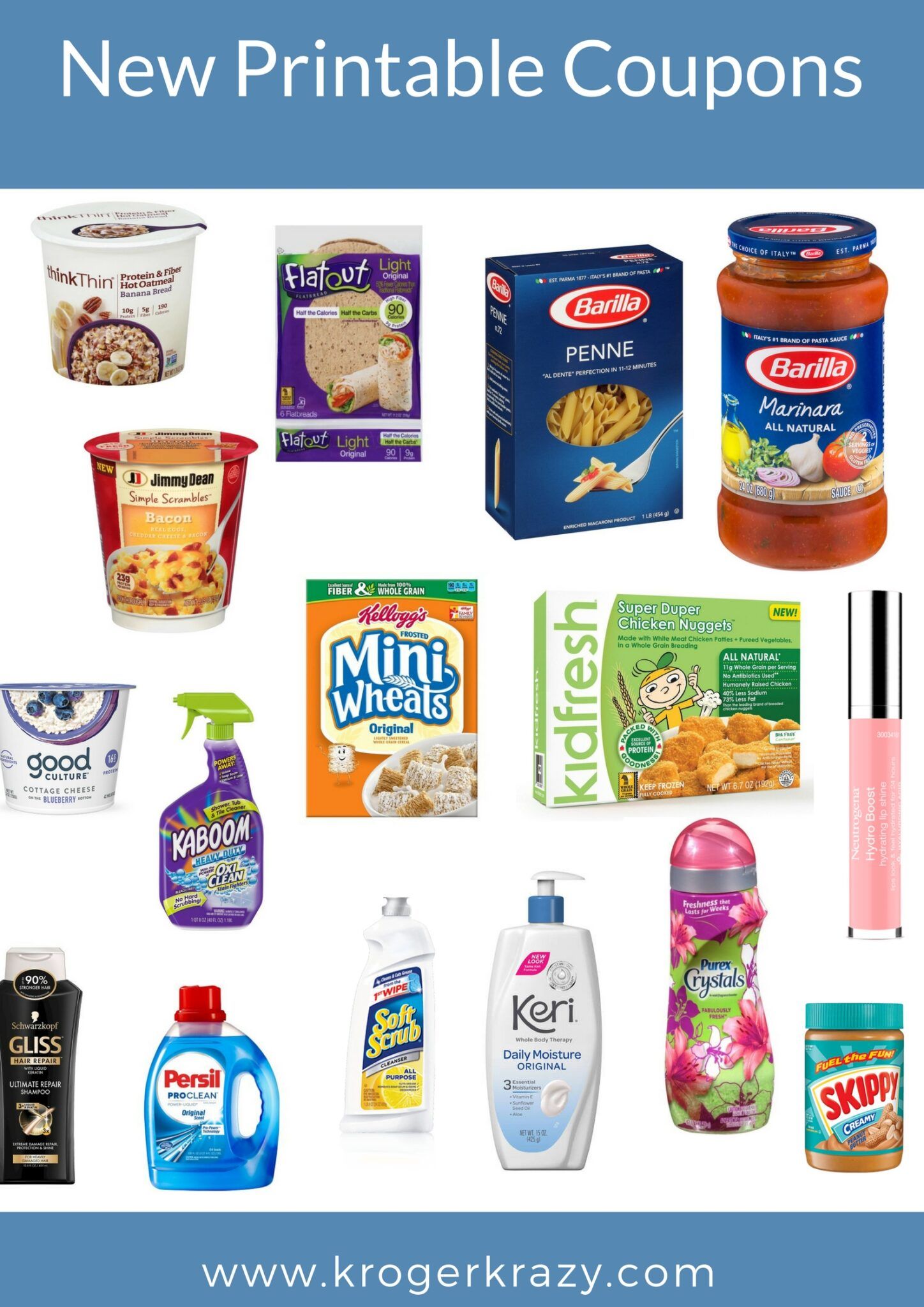 New Printable Coupons! Barilla, Skippy, Persil, Neutrogena, Meow Mix ...
