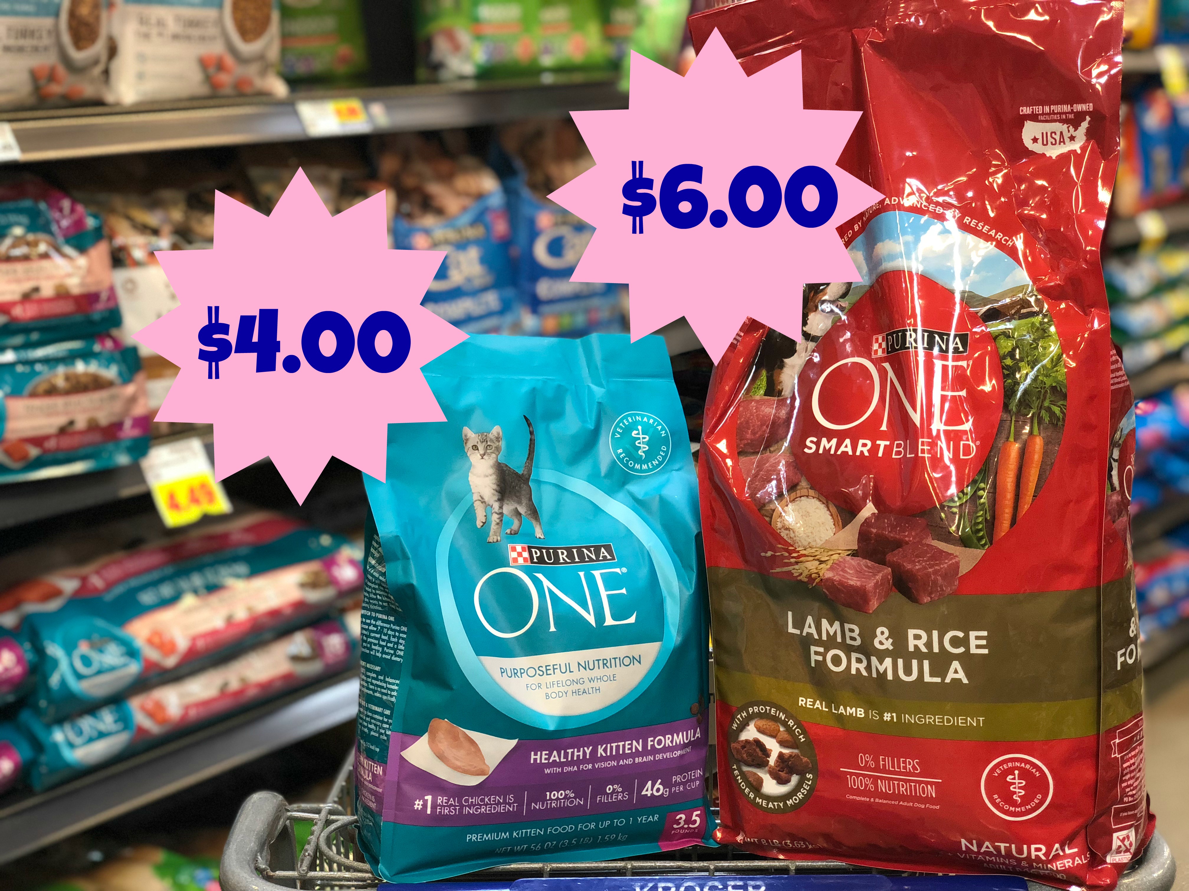 New Purina One Coupons Dry Cat Food 4 00 And Dry Dog Food 6 00 Kroger Krazy