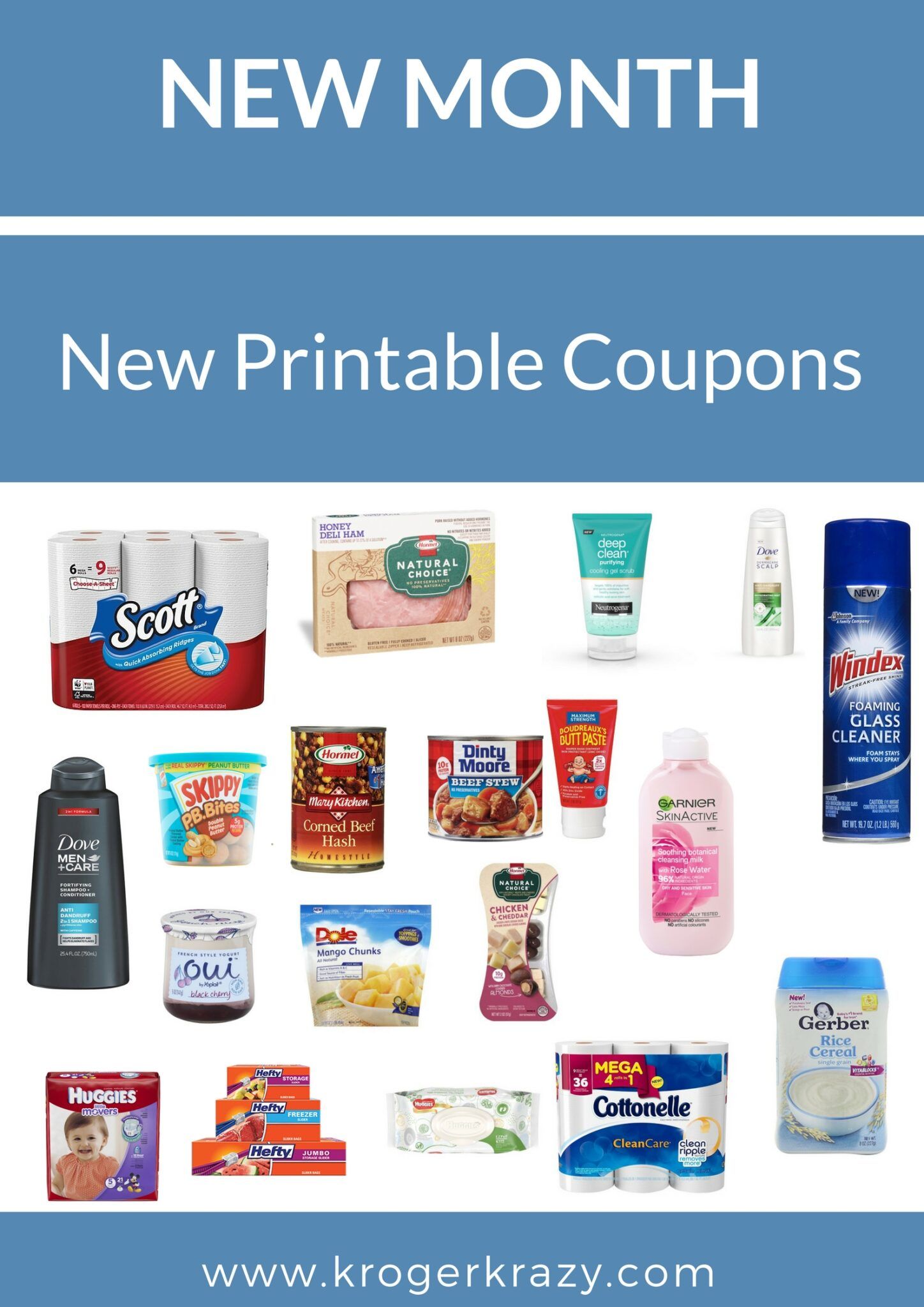 NEW Month! NEW Printable Coupons! Garnier, Gerber, Huggies, Hormel ...