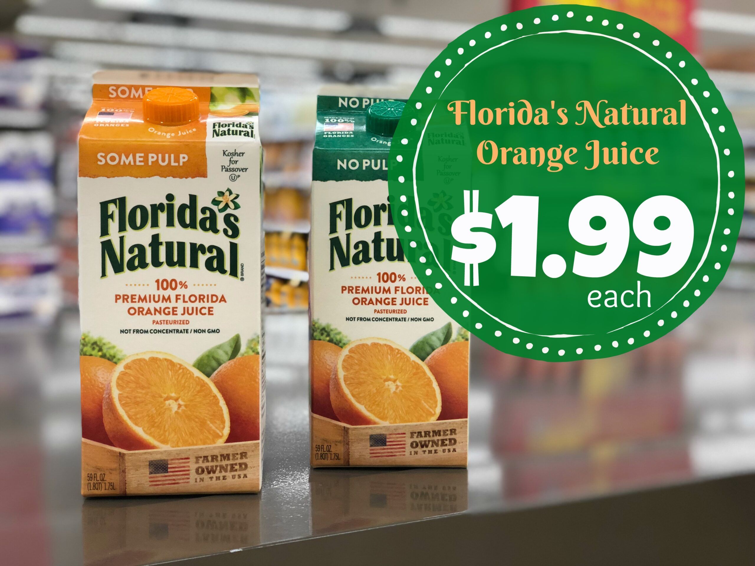 Florida's Natural Orange Juice 1.99 each at Kroger! Kroger Krazy