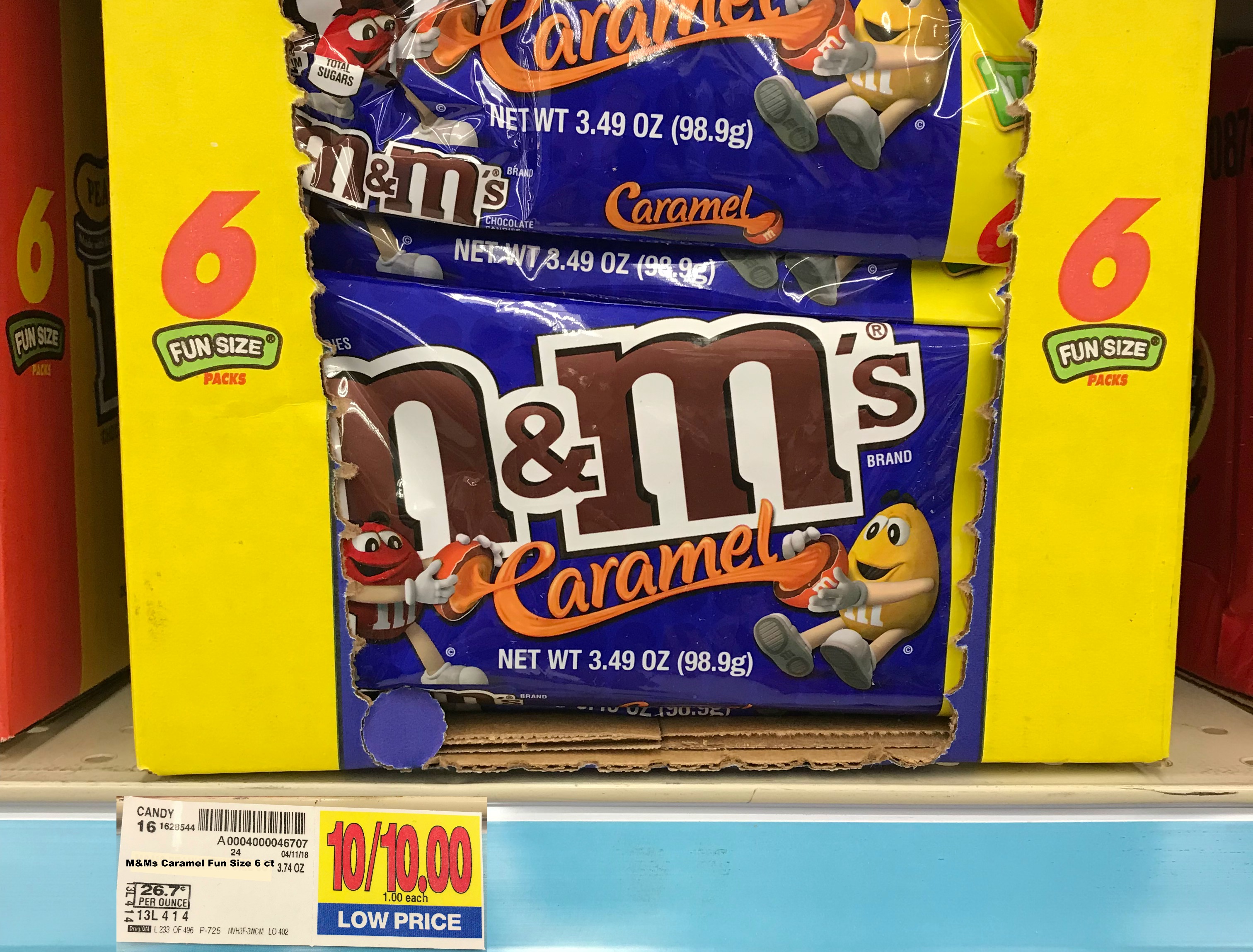 M&M'S Caramel Chocolate Candies Fun Size Multipack, 3.49 oz - Kroger