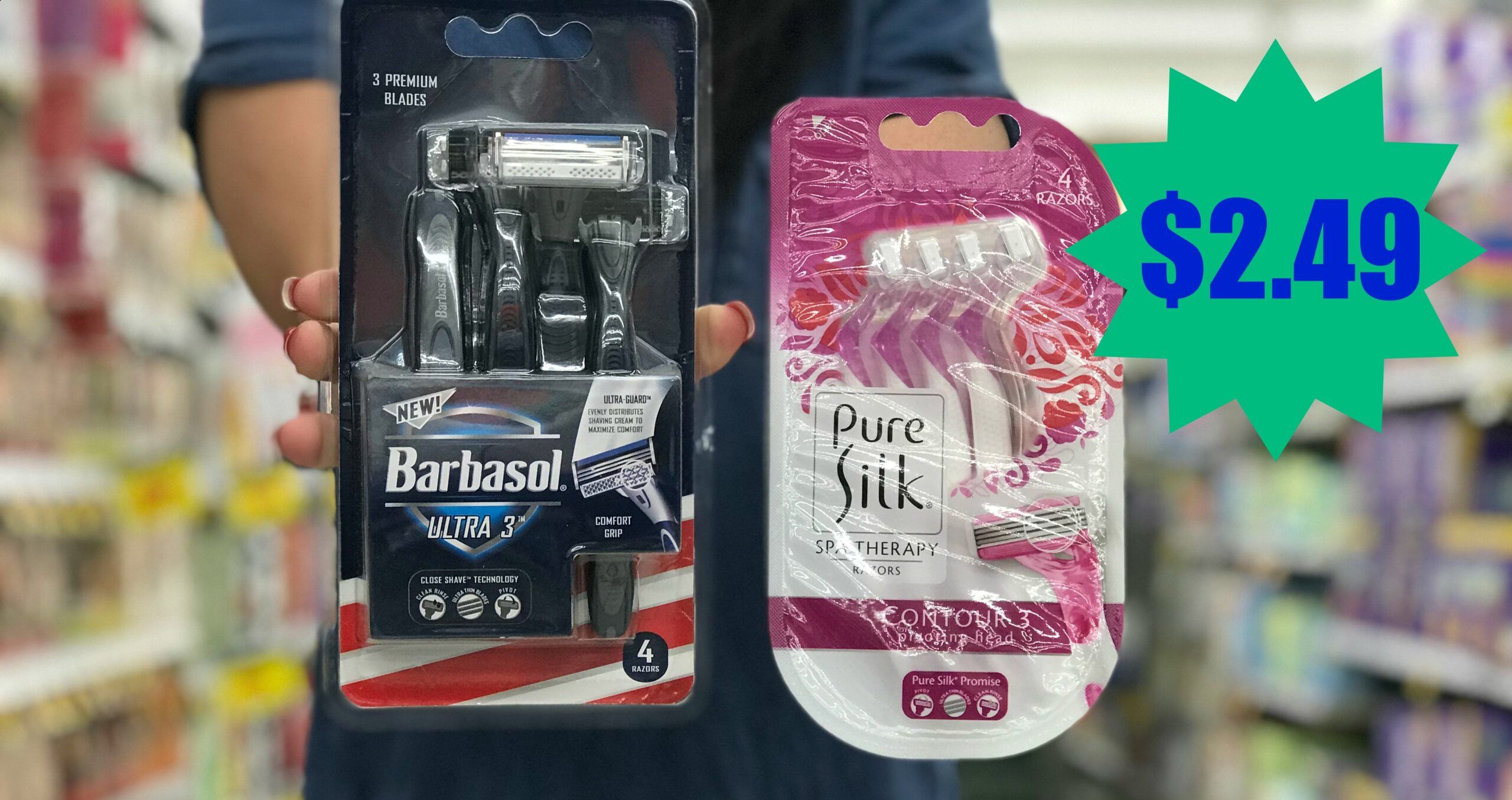 Barbasol and Pure Silk Disposable Razors ONLY $2.49 with Kroger Mega ...