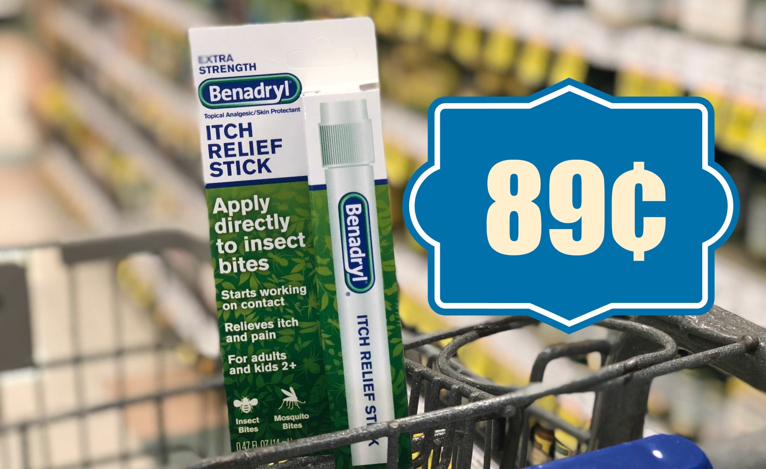 Benadryl Itch Relief Stick ONLY $0.89 with Kroger Mega Event (Reg $2.89 ...