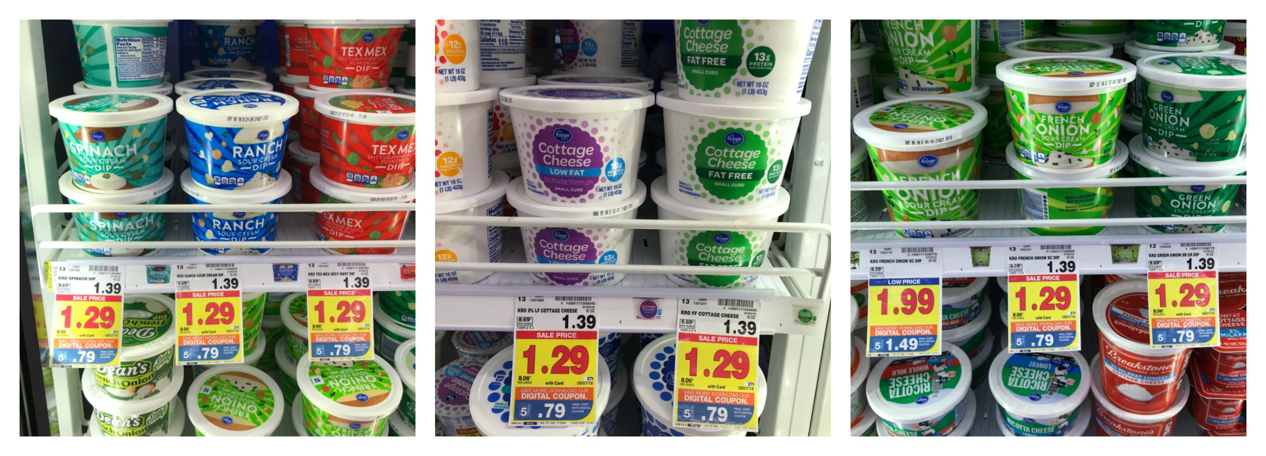 Kroger Brand Sour Cream Cottage Cheese And Dips Only 0 79 At