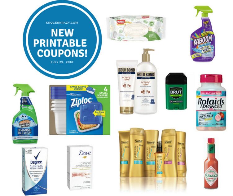 New Printable Coupons! Huggies, Scrubbing Bubbles, Brut, Ziploc, Suave AND MORE!! - Kroger Krazy