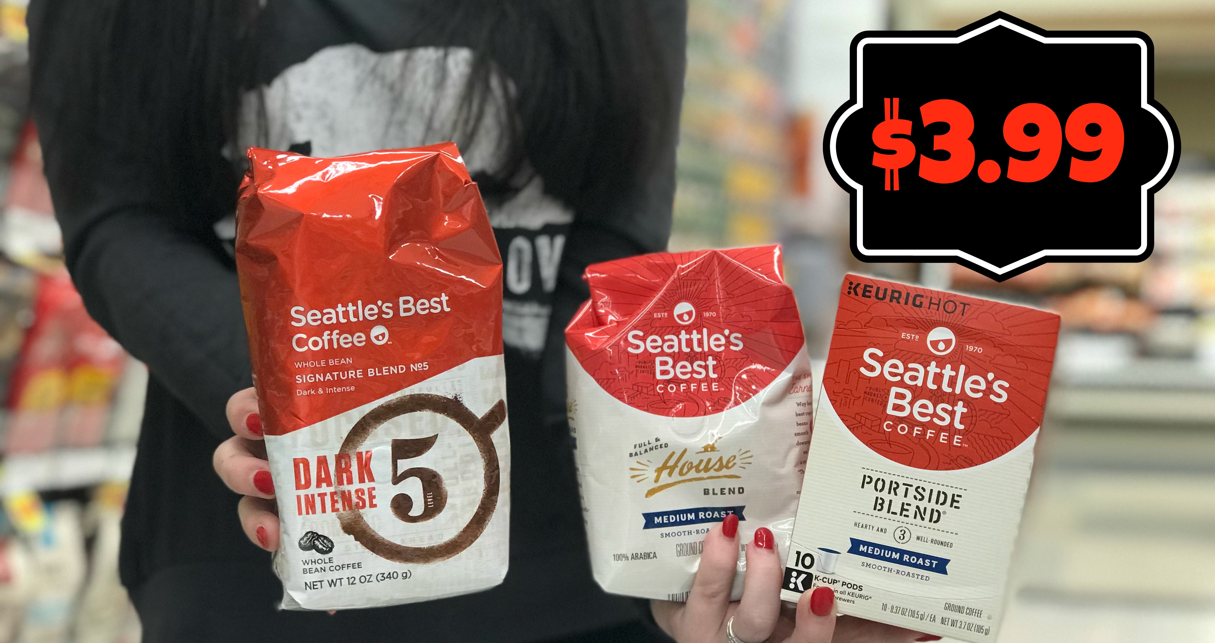 Seattle's Best Coffee (KCups, Whole Bean and Ground) as