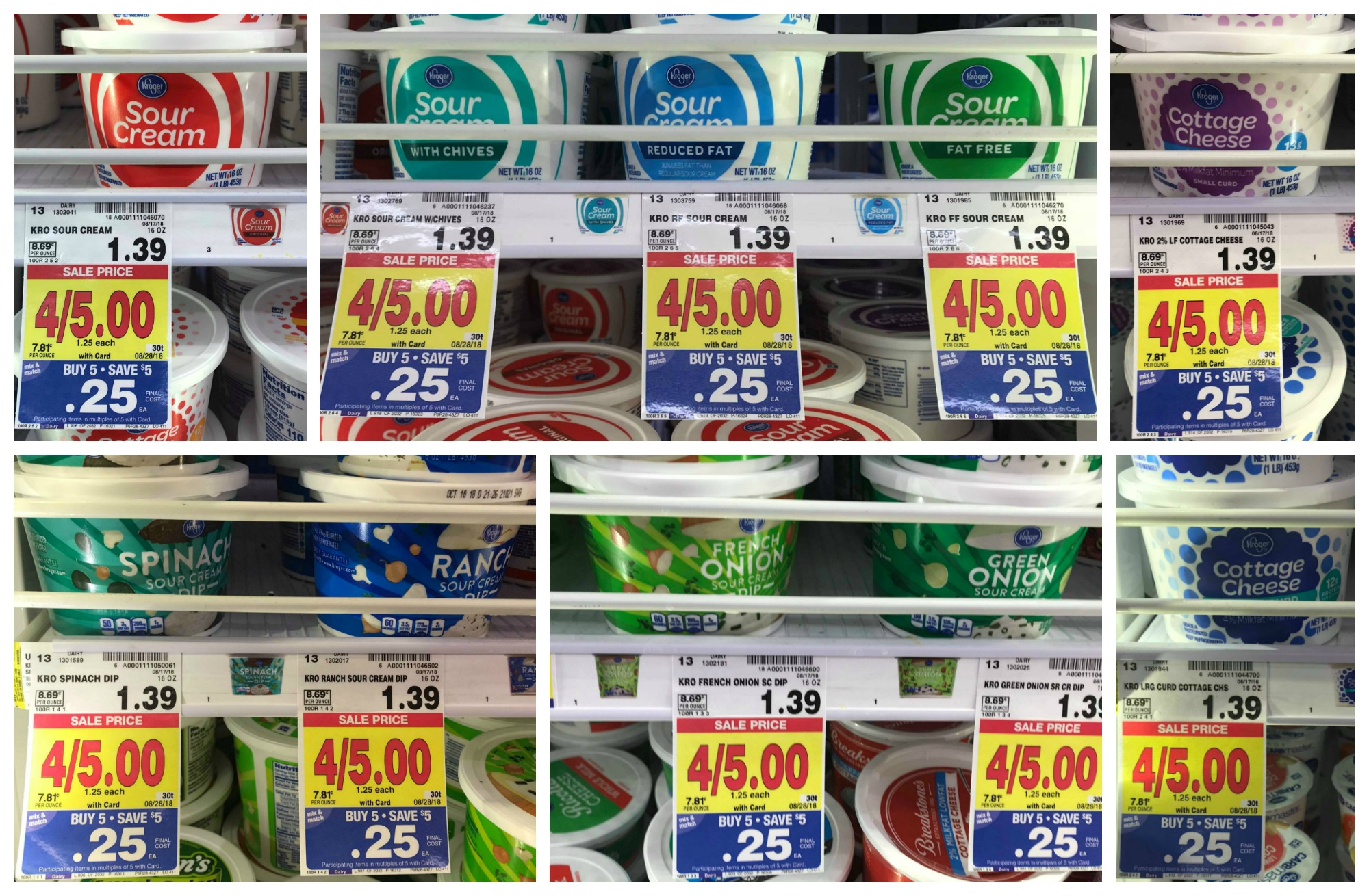 Kroger Brand Cottage Cheese Sour Cream And Dips Only 0 25