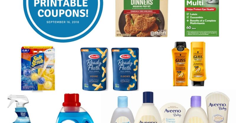 New Printable Coupons! Hidden Valley, Barilla, Aveeno Baby, Persil ...