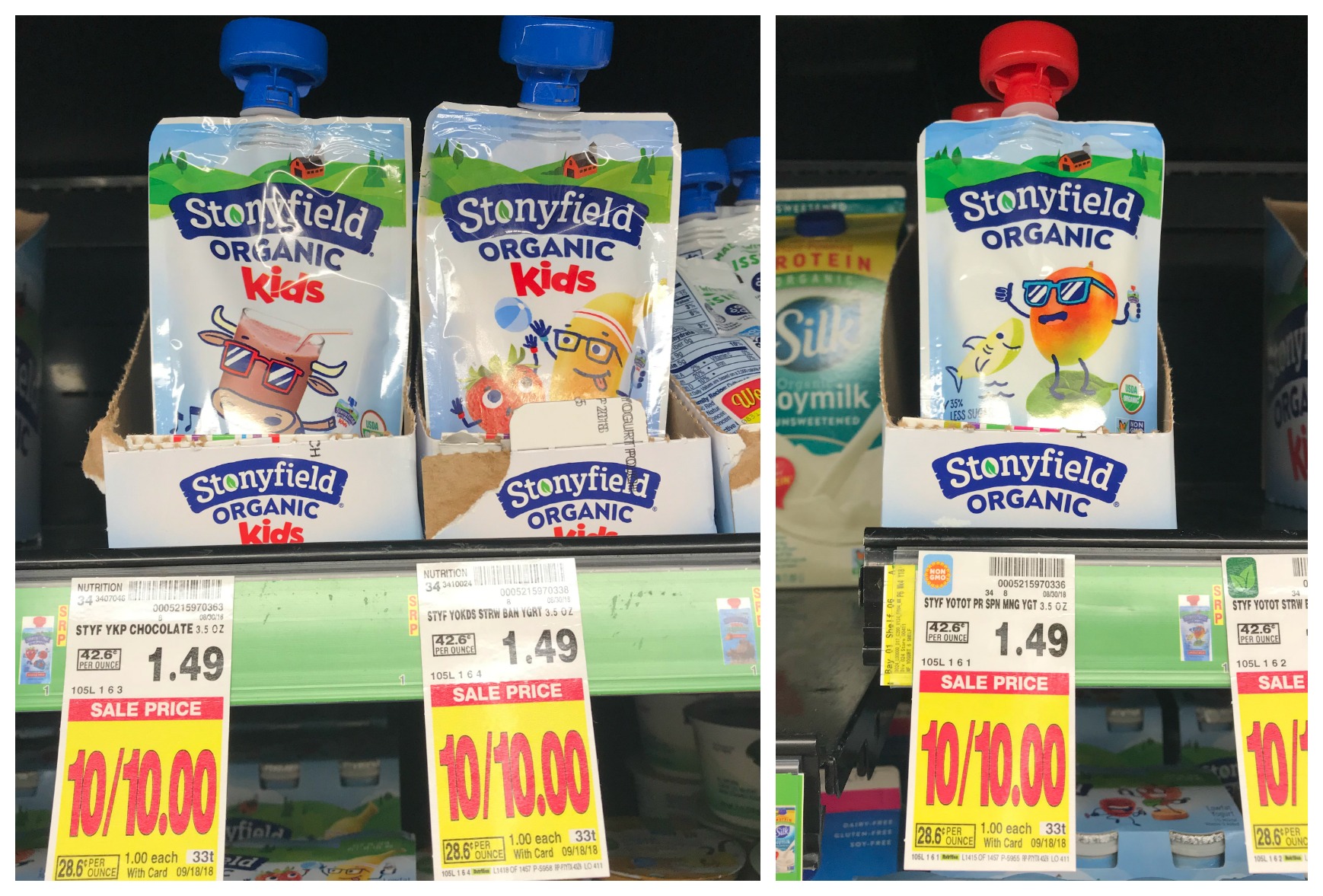 Stonyfield Organic Kids Yogurt Pouches JUST 0.67 each at Kroger! Kroger Krazy