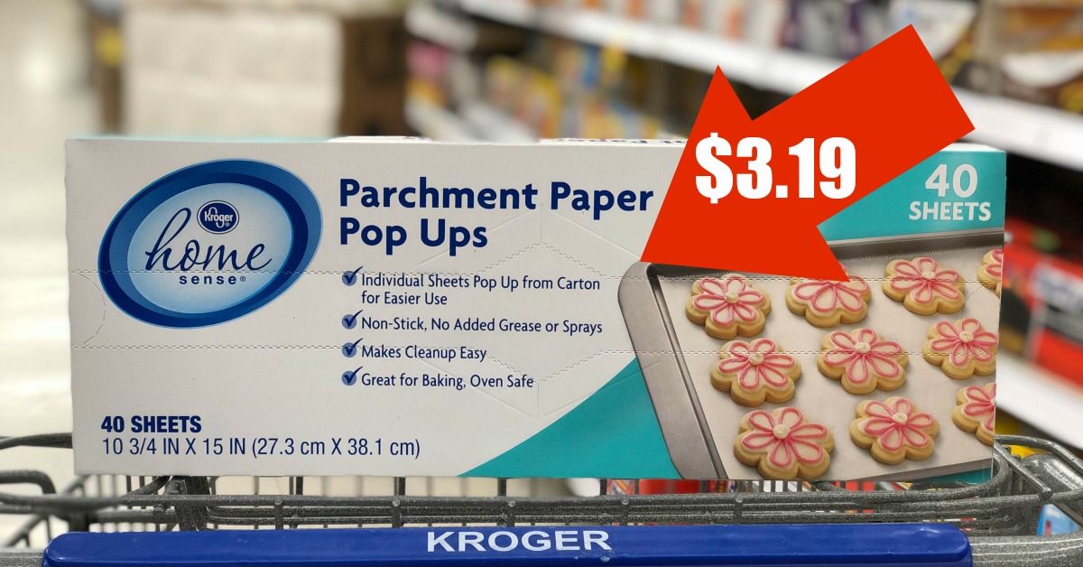 Kroger Home Sense Parchment Paper Pop Ups ONLY $3.19 (and so worth it)!! -  Kroger Krazy