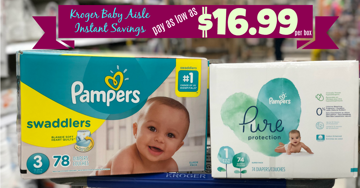 Pay as low as $16.99 per Box of Pampers Diapers and Training Underwear ...