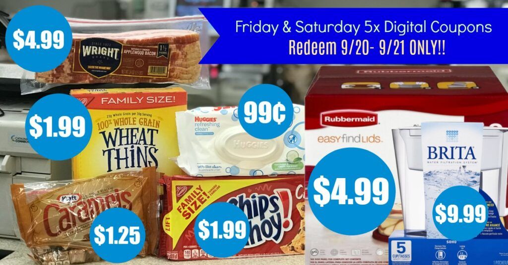 Last Day!! Friday & Saturday 5x Kroger Digital Coupons Redeem 9/20