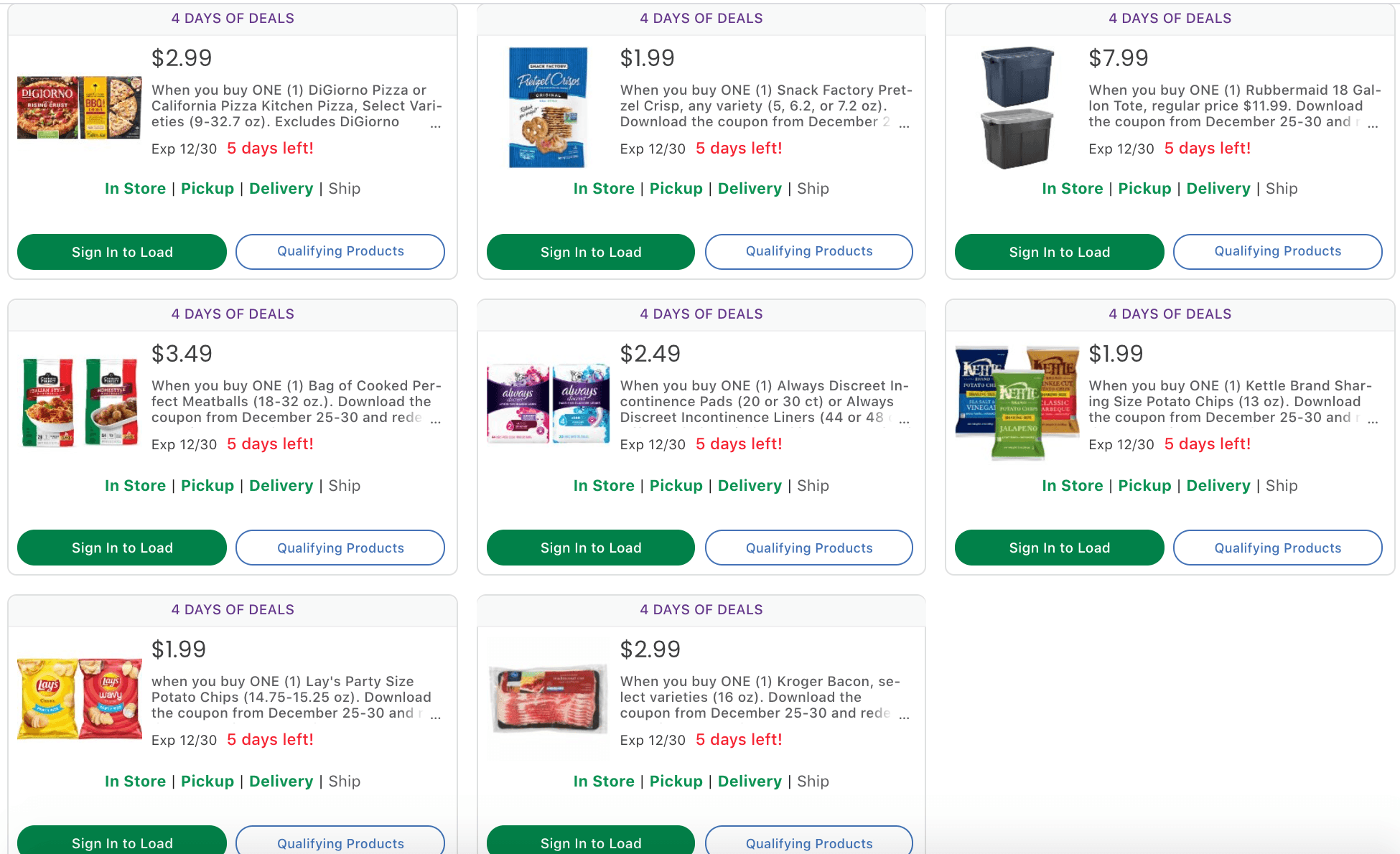 Kroger 5x Weekend Digital Coupons
