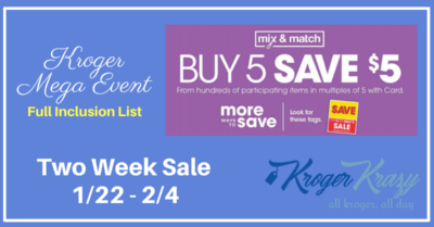 Kroger B5S5 Mega Event