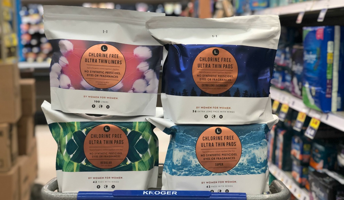 NEW L. Chlorine Free Liners, Pads and Organic Cotton Tampons at Kroger! -  Kroger Krazy