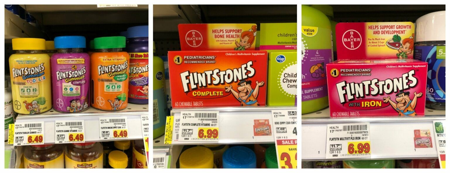 NEW Flintstones Coupons | Multivitamins as low as $3.49 at Kroger ...