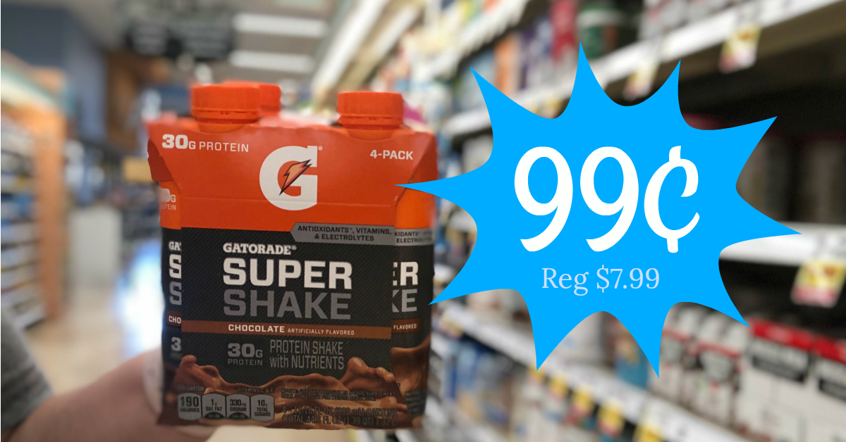 Gatorade Shake Super Protein Shakes Chocolate (11.16 oz x 4 ct
