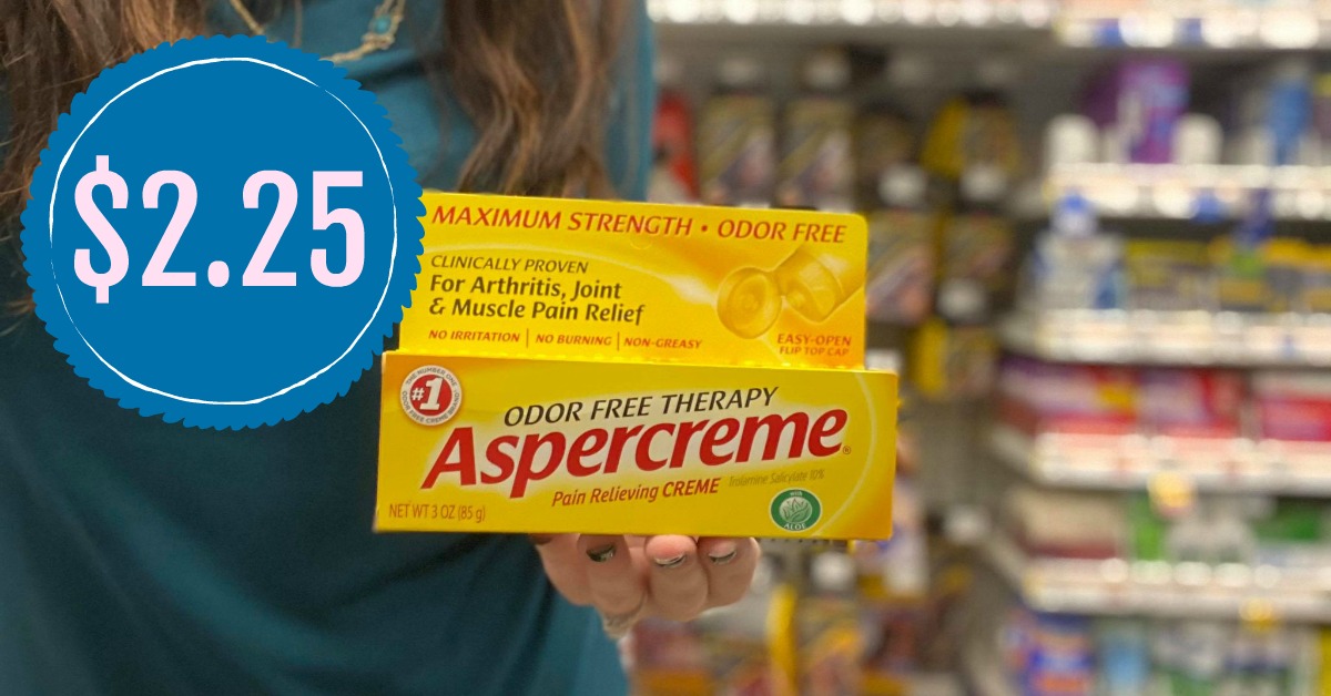 Aspercreme Pain Relieving Cream ONLY 2.25 at Kroger (Reg 4.99