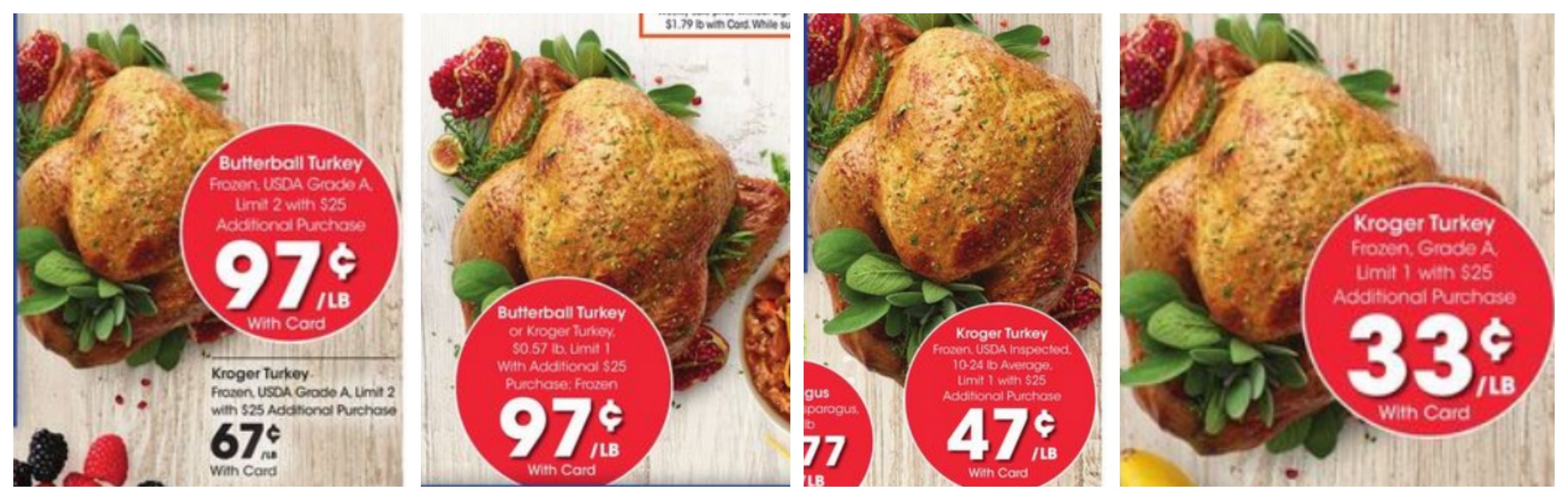 Kroger Thanksgiving Turkey RoundUp (prices vary by Region)!! Kroger