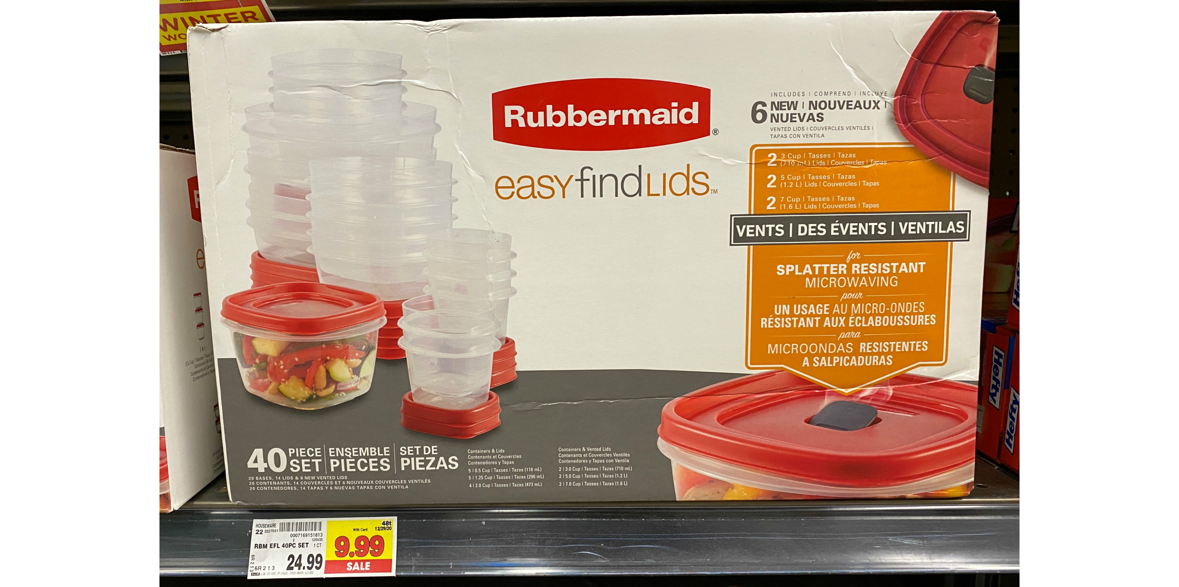 Rubbermaid 40 Pc Easy Find Lids Set, Food Storage, Household