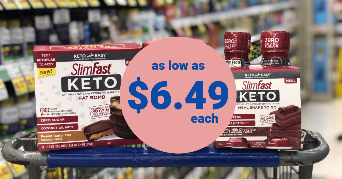 SlimFast Keto Shakes and Fat Bombs as low as $6.49 at Kroger
