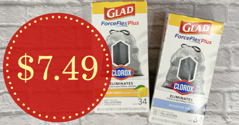 Glad Florce Flex Plus Trash Bags As Low As $7.49 At Kroger
