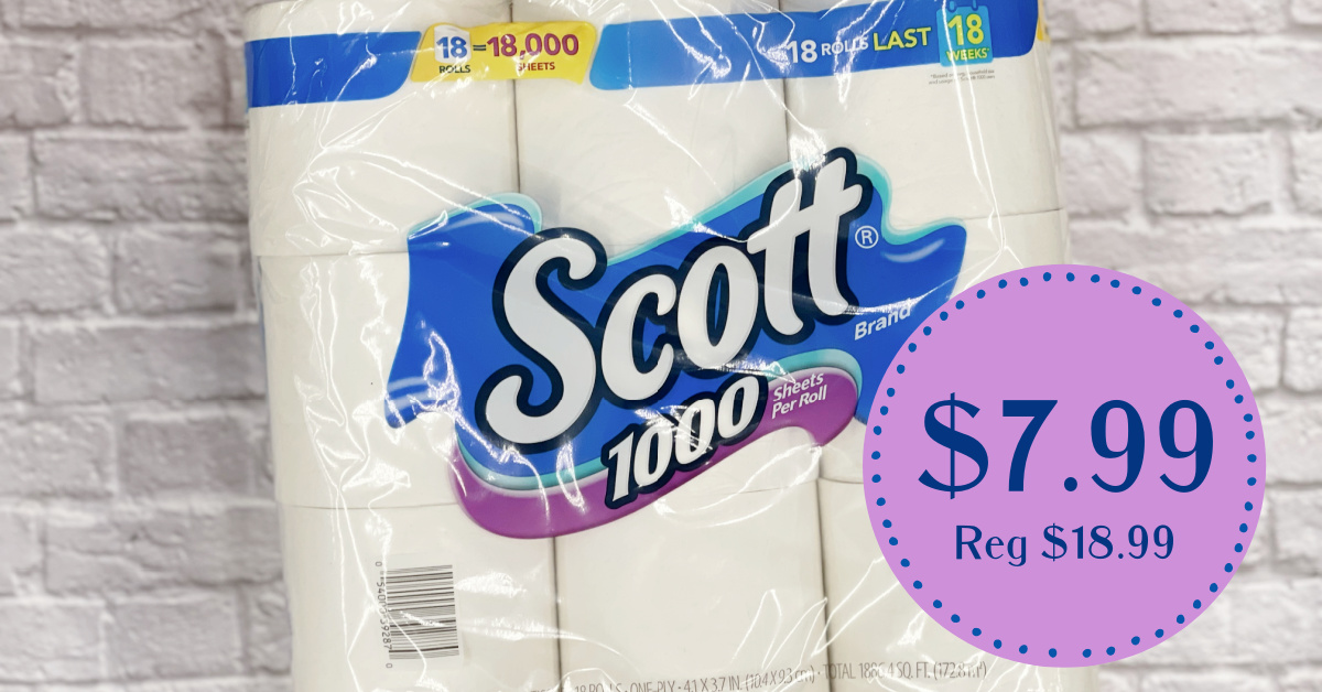 Scott 1000 Regular Rolls 1 Ply Toilet Paper, 12 ct - Kroger