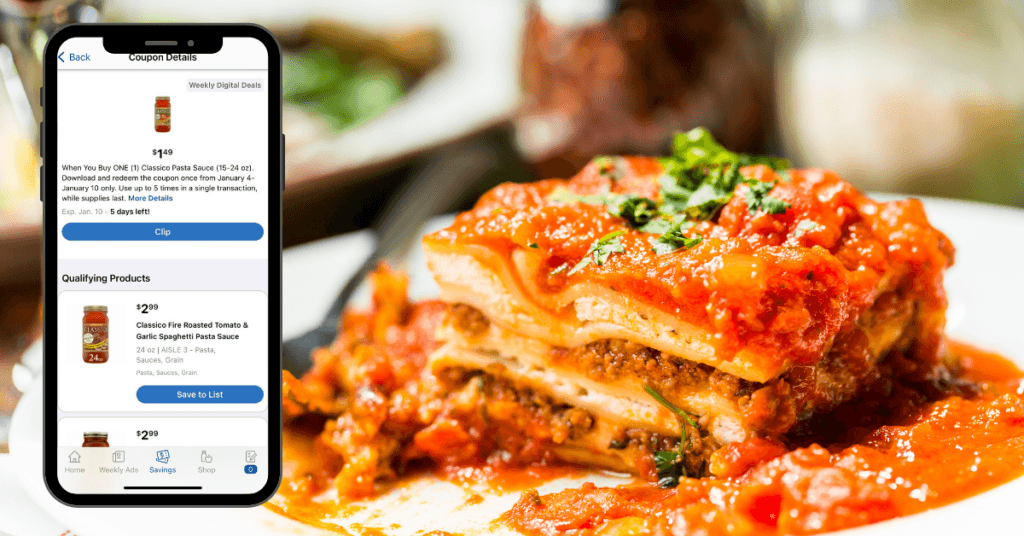 classico pasta sauce kroger coupon